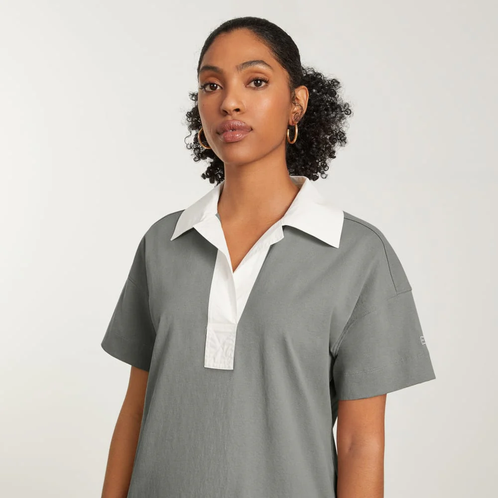 The Organic Cotton Polo Dress | Clay - Image 5