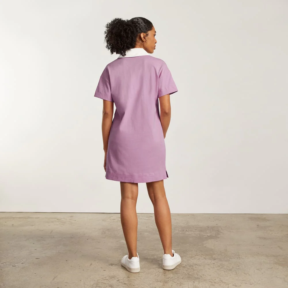 The Organic Cotton Polo Dress | Lilac - Image 4