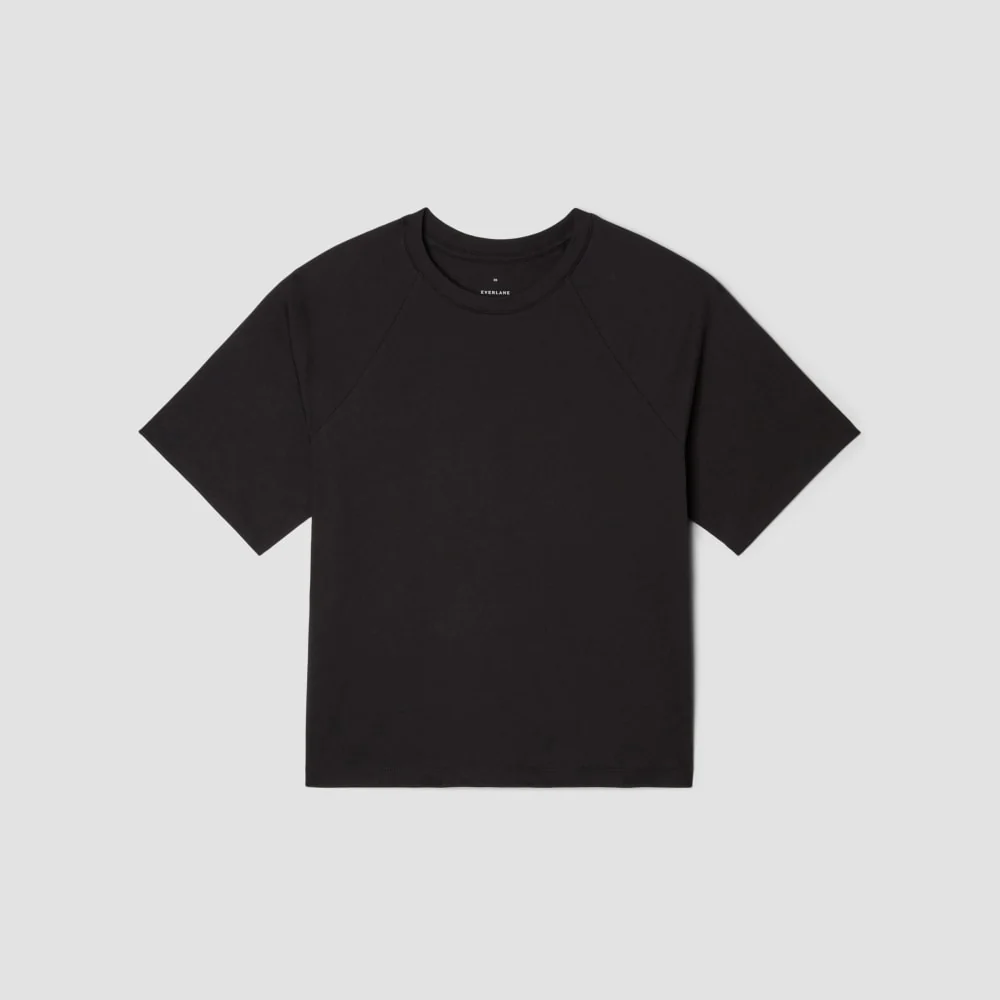The Organic Cotton Raglan Tee | Black - Image 2