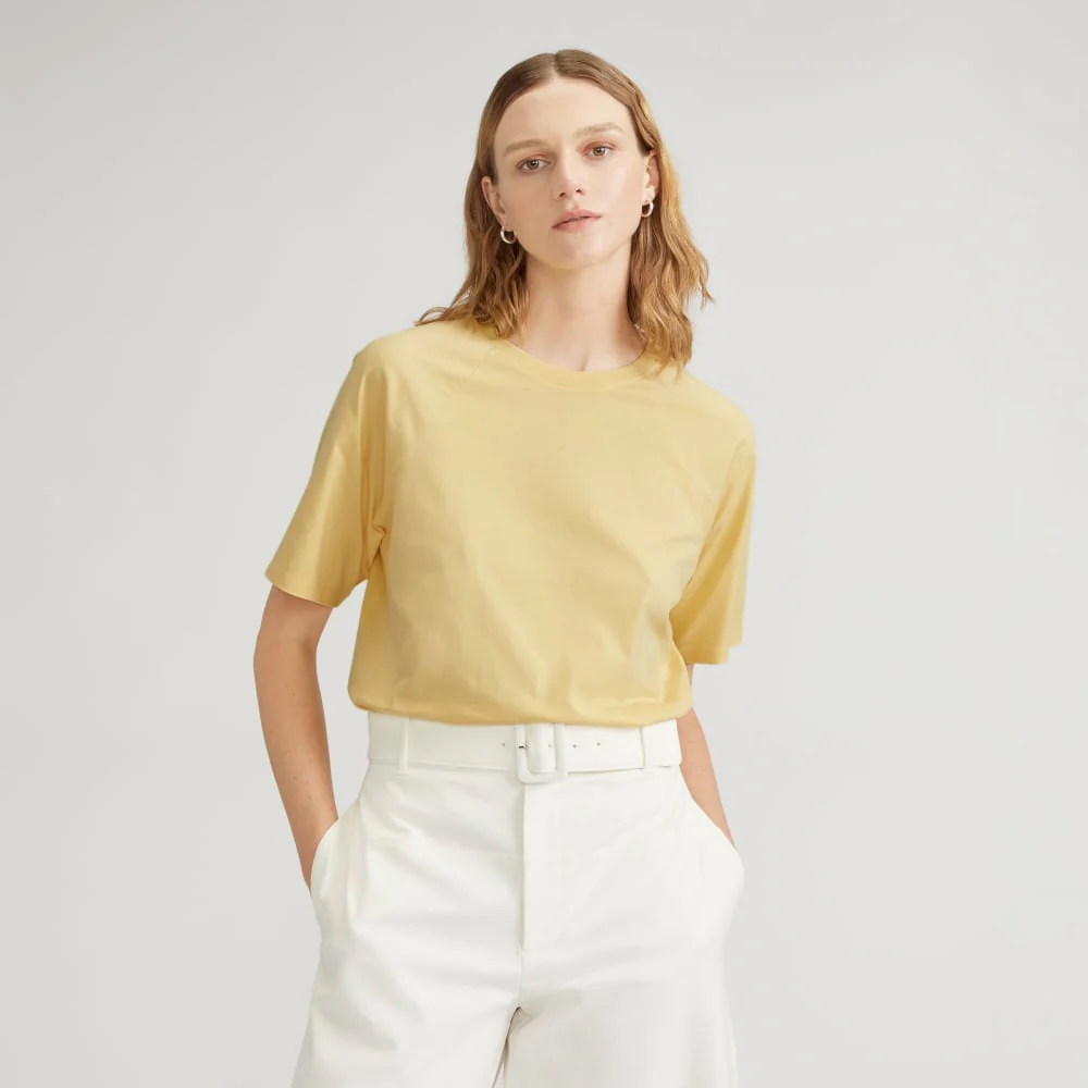 The Organic Cotton Raglan Tee | Pale Yellow