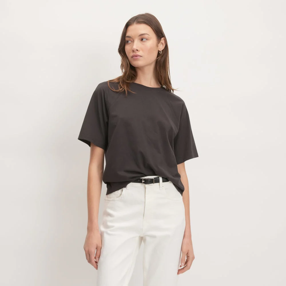 The Organic Cotton Raglan Tee | Vintage Black