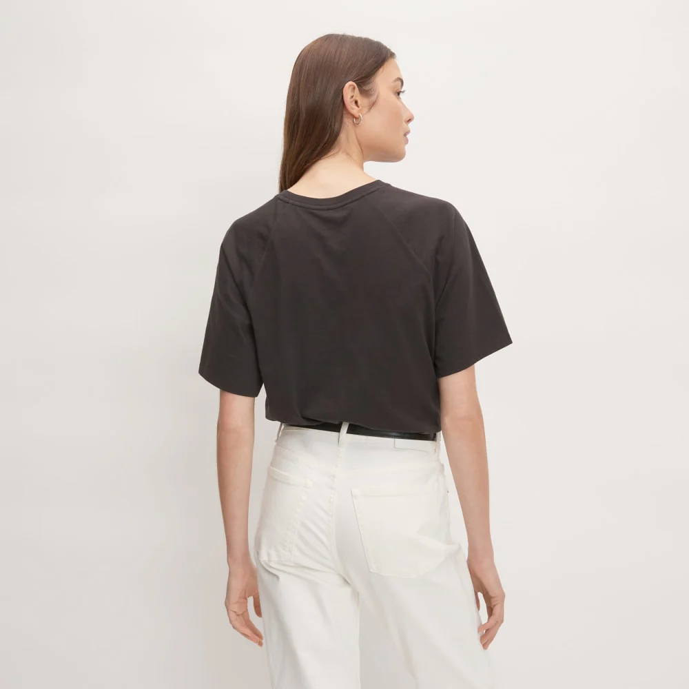 The Organic Cotton Raglan Tee | Vintage Black - Image 3