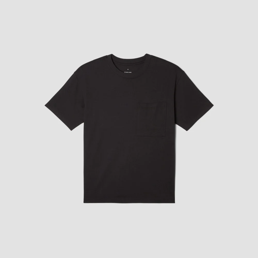 The Organic Cotton Relaxed Pocket Tee | Black - Image 2