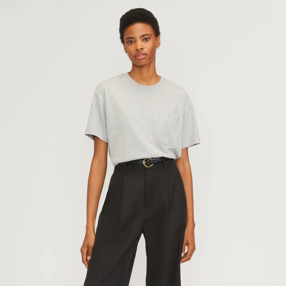 The Organic Cotton Relaxed Pocket Tee | Heather Grey
