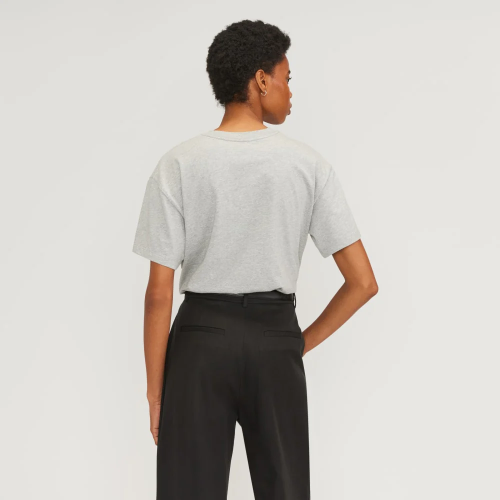 The Organic Cotton Relaxed Pocket Tee | Heather Grey - Image 3