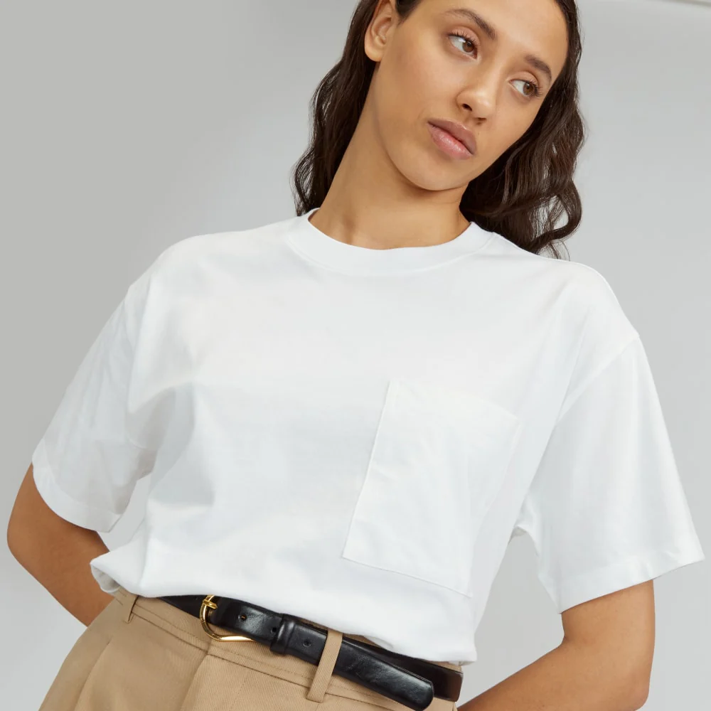 The Organic Cotton Relaxed Pocket Tee | White - Image 4
