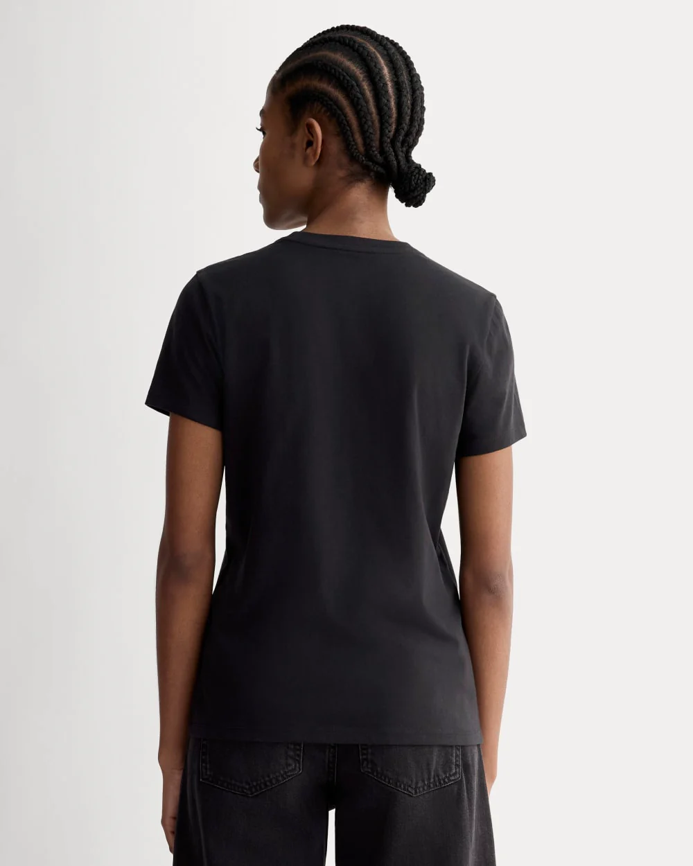 The Slim Crew in Essential Cotton | Black - Image 4