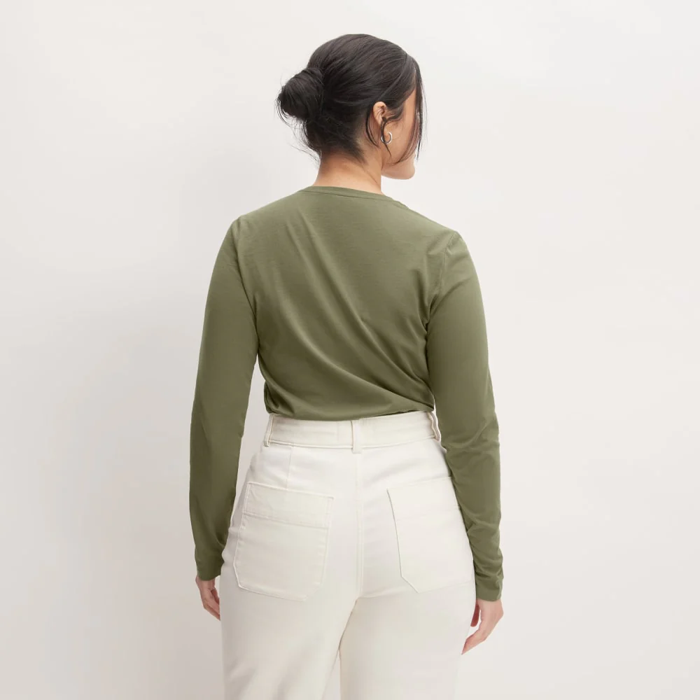 The Organic Cotton Long-Sleeve Crew | Kalamata - Image 4