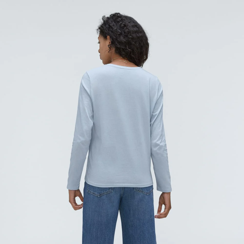 The Organic Cotton Long-Sleeve Crew | Mist - Image 3