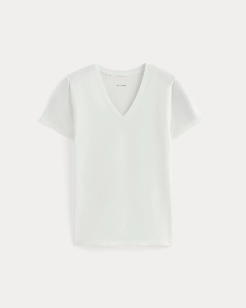 The Slim V-Neck Tee in Essential Cotton | White - Image 2