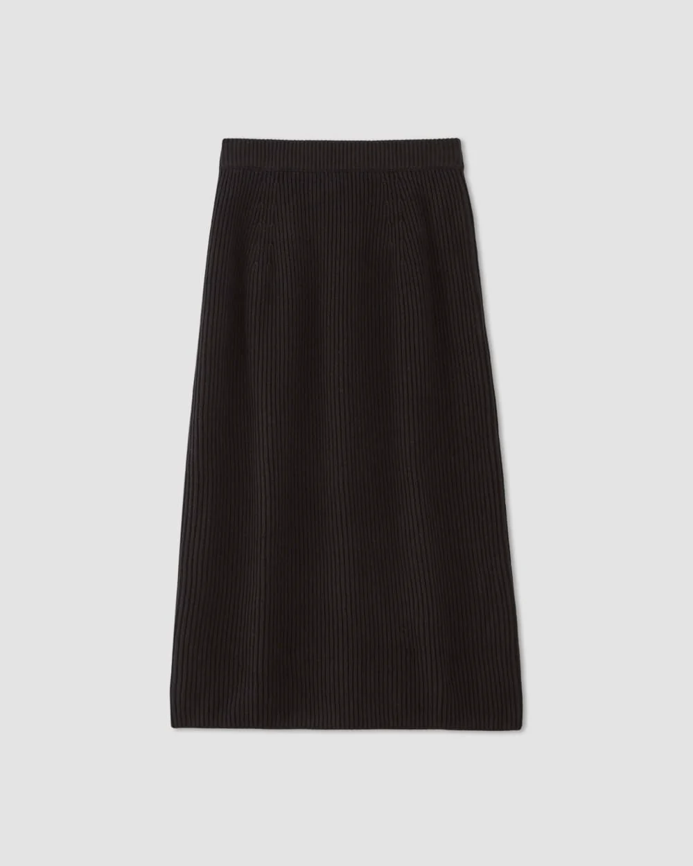 The Organic Cotton Sweater Midi Skirt | Black - Image 2