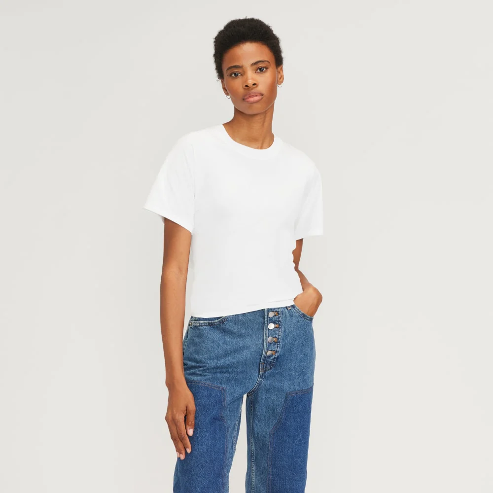 The Organic Cotton Tie Back Tee | White