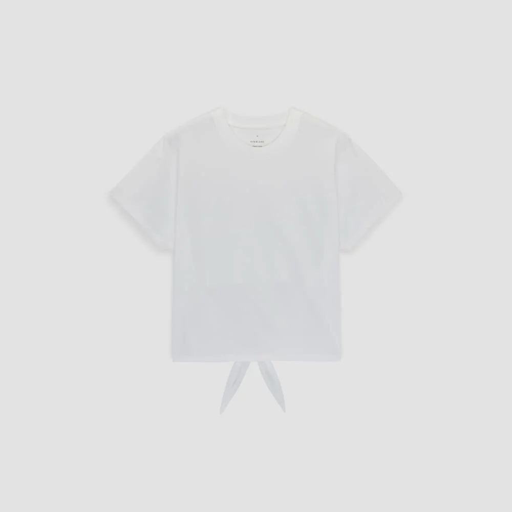 The Organic Cotton Tie Back Tee | White - Image 2