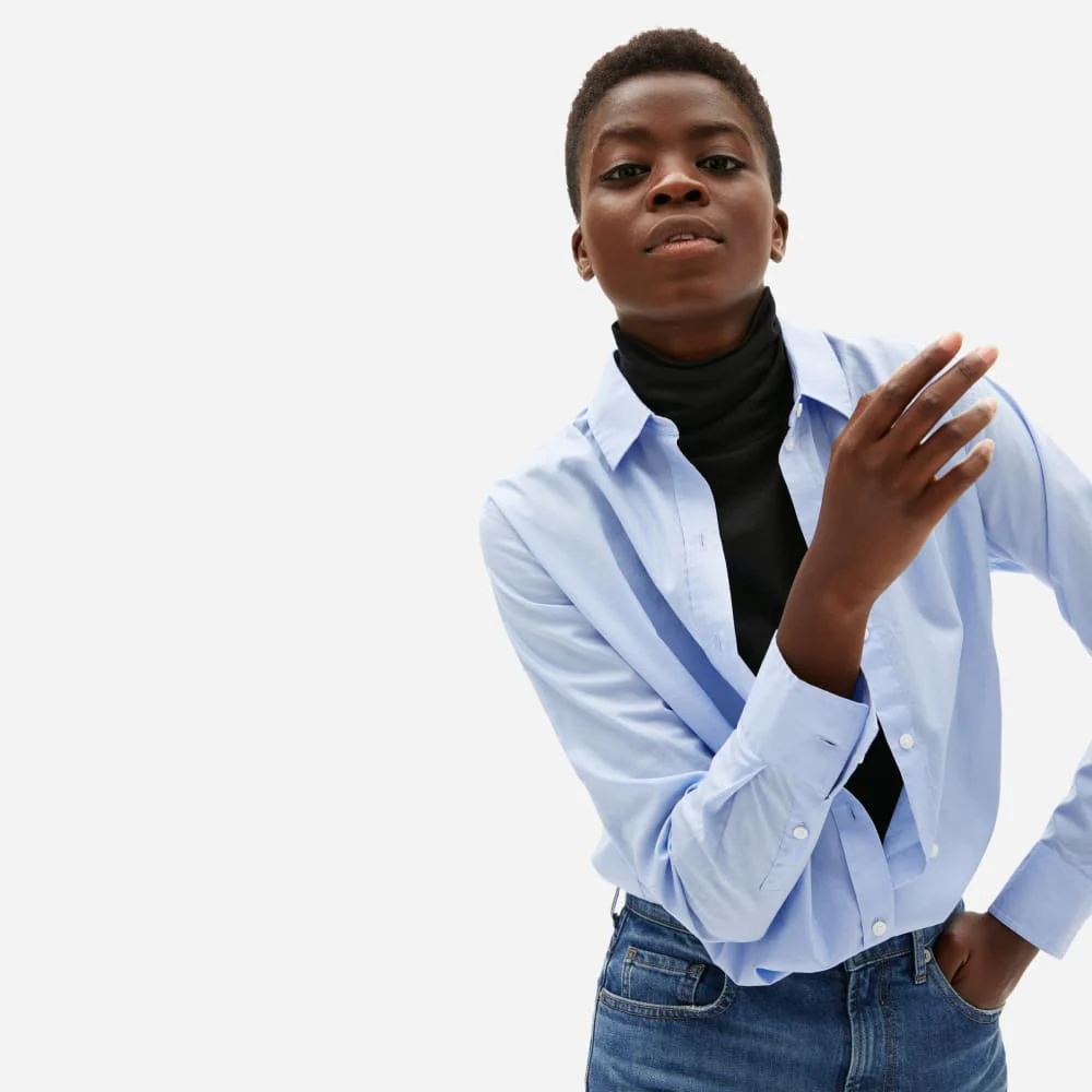 The Organic Cotton Turtleneck | Black - Image 2