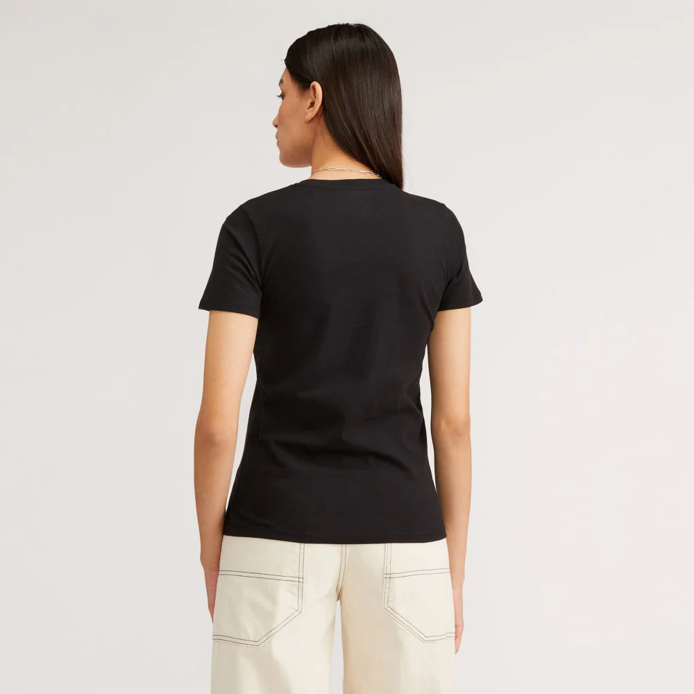 The Organic Cotton V-Neck | Black - Image 3