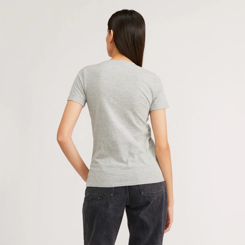 The Organic Cotton V-Neck | Heathered Grey - Image 3