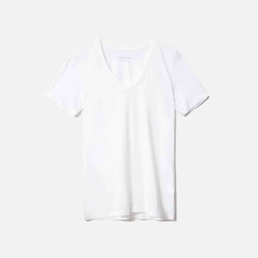 The Organic Cotton V-Neck | White - Image 5