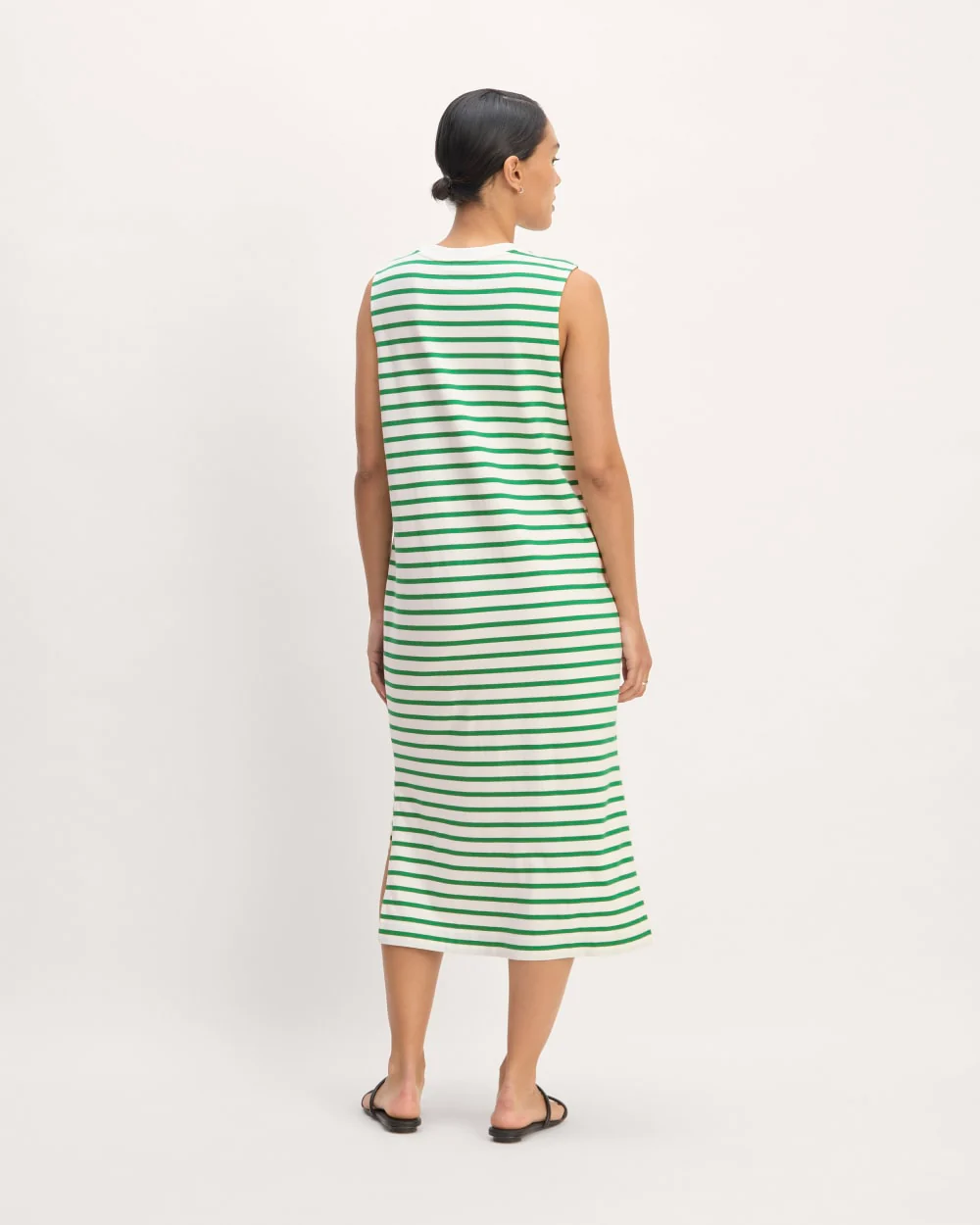 The Weekend Tank Dress | Bone / Grass Green - Image 6