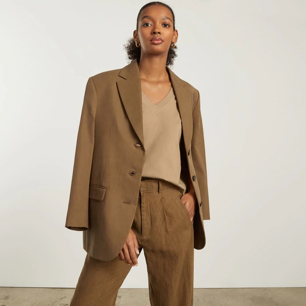 The Organic Cotton Slouchy V-Neck | Iced Coffee - Image 6