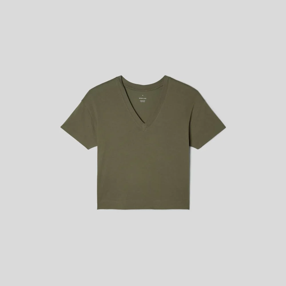 The Organic Cotton Slouchy V-Neck | Kalamata - Image 2