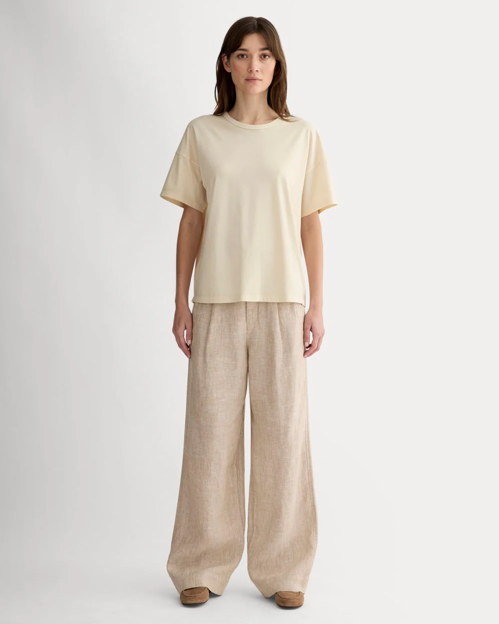 The Boyfriend Tee in Essential Cotton | Parchment - Image 3
