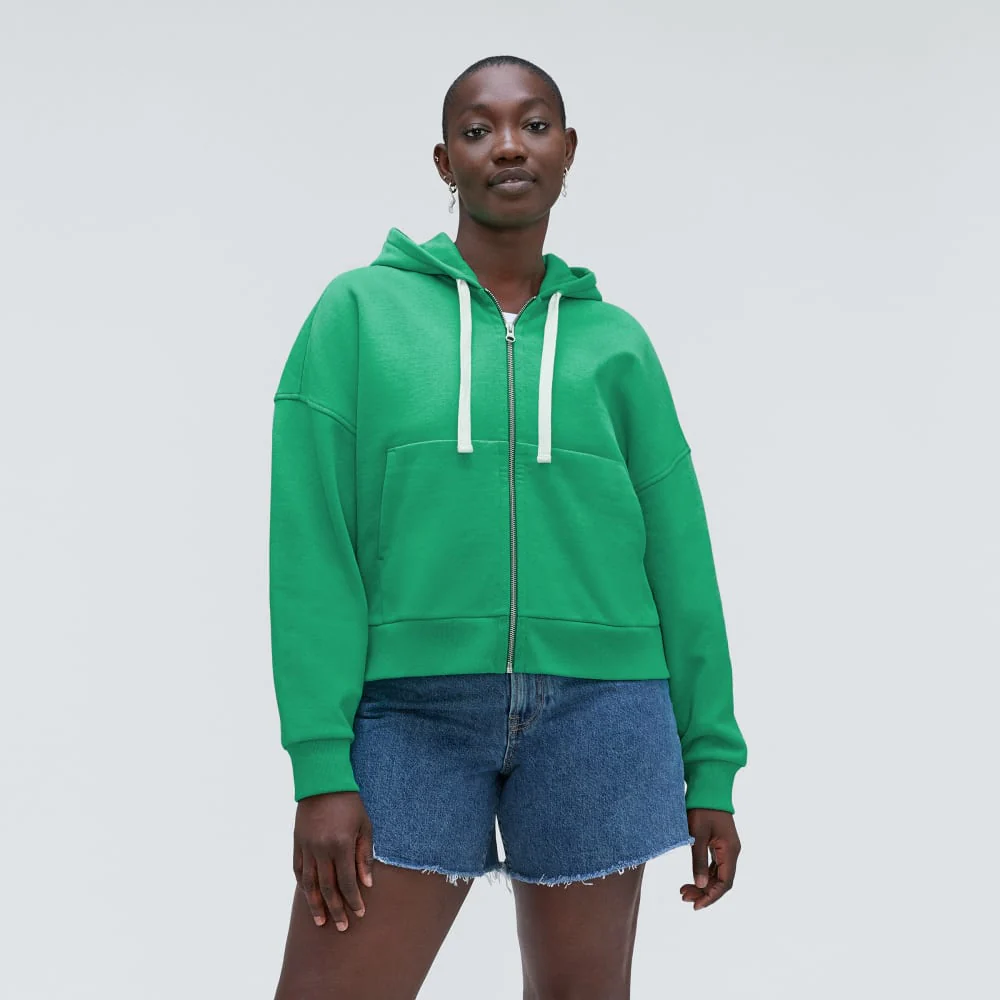 The Track Organic Cotton Hoodie | Bright Jade - Image 2