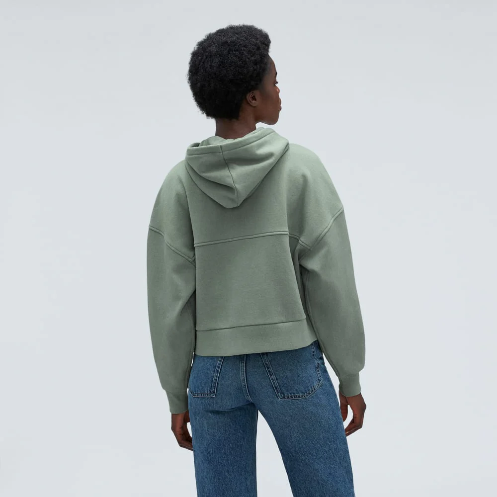 The Track Organic Cotton Hoodie | Lily Pad - Image 3