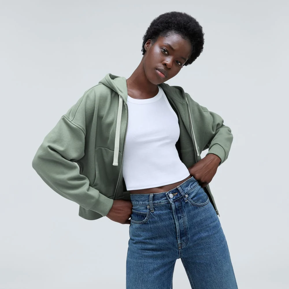 The Track Organic Cotton Hoodie | Lily Pad - Image 5