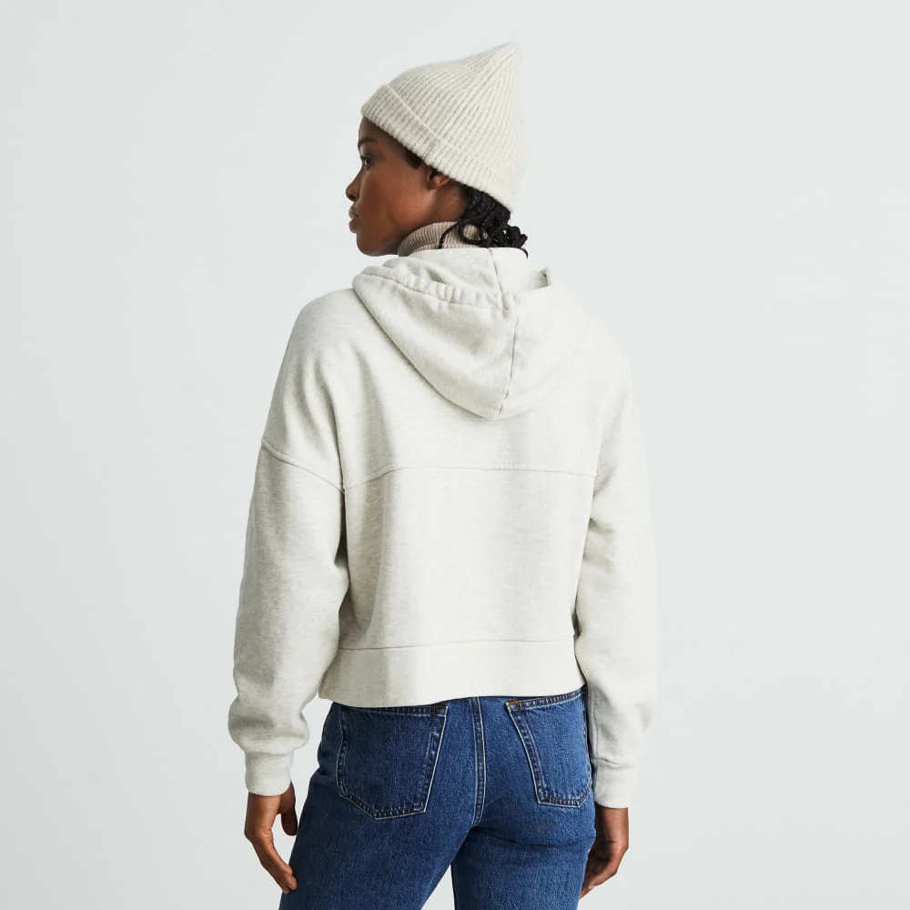 The Track Organic Cotton Hoodie | Light Heather Grey - Image 4