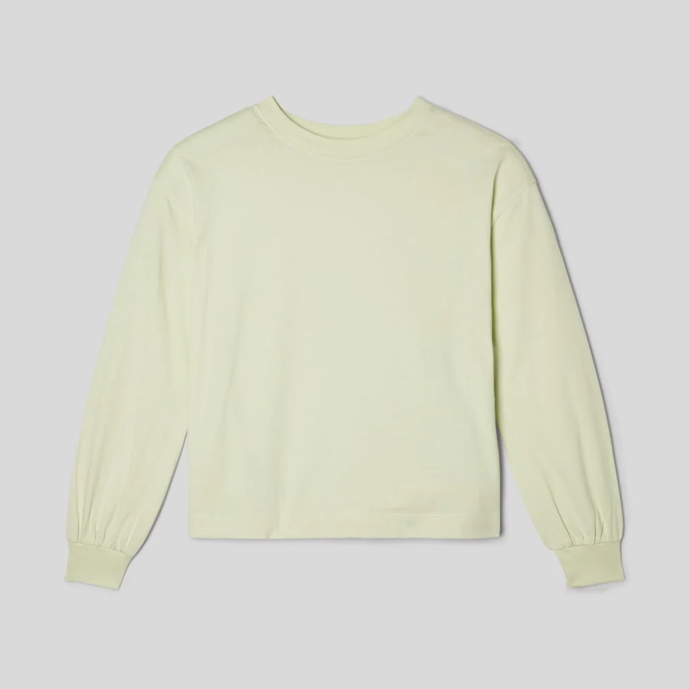 The Organic Cotton Long-Sleeve Tee | Seafoam Green - Image 2
