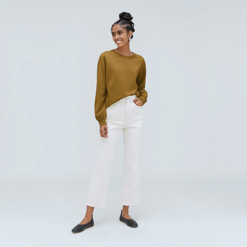 The Organic Cotton Long-Sleeve Tee | Tapenade - Image 6