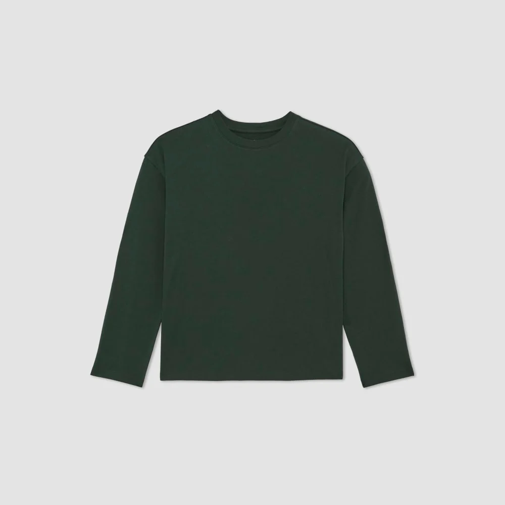 The Organic Cotton Relaxed Long Sleeve Tee | Scarab - Image 2
