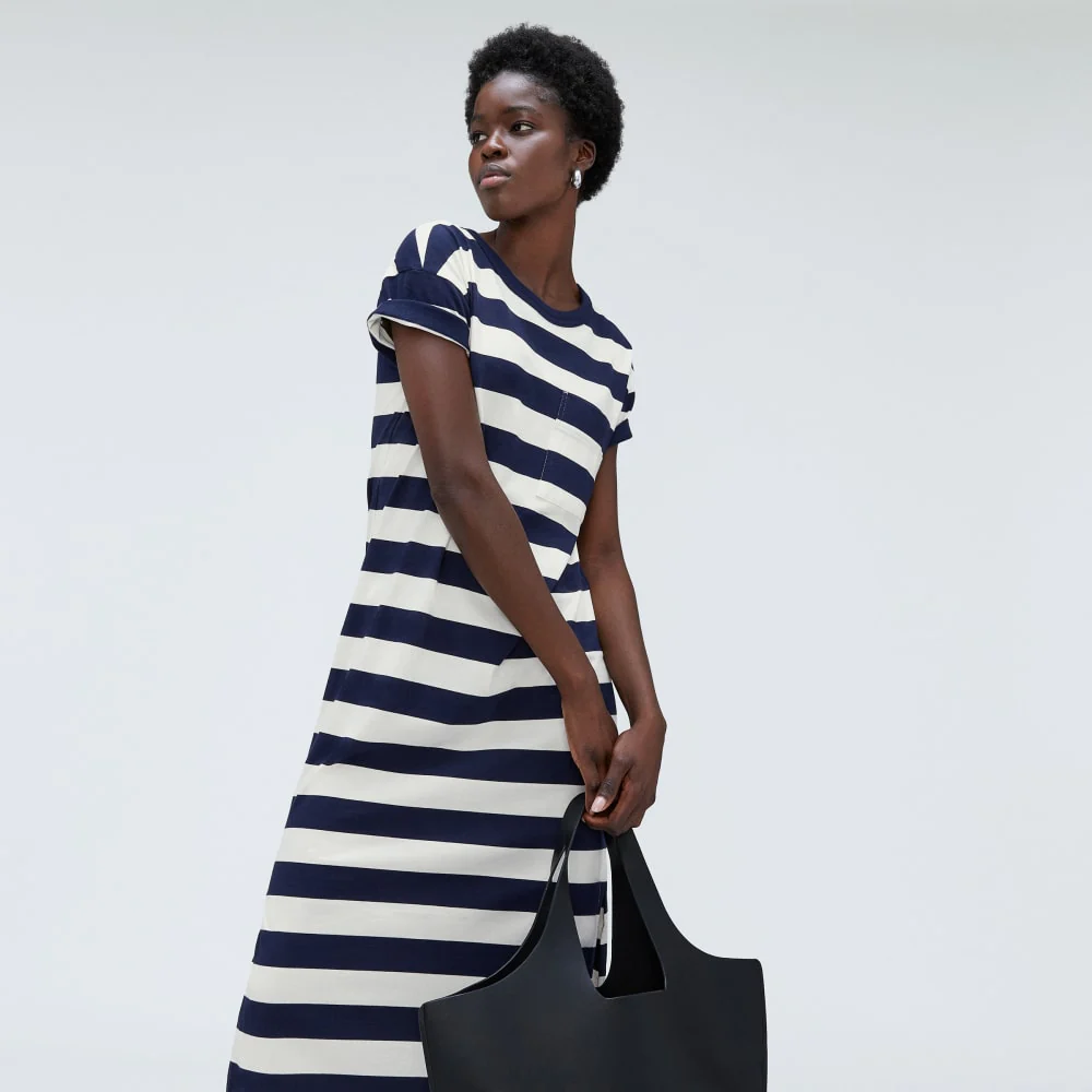 The Organic Weekend Maxi Dress | Navy / Canvas - Image 5