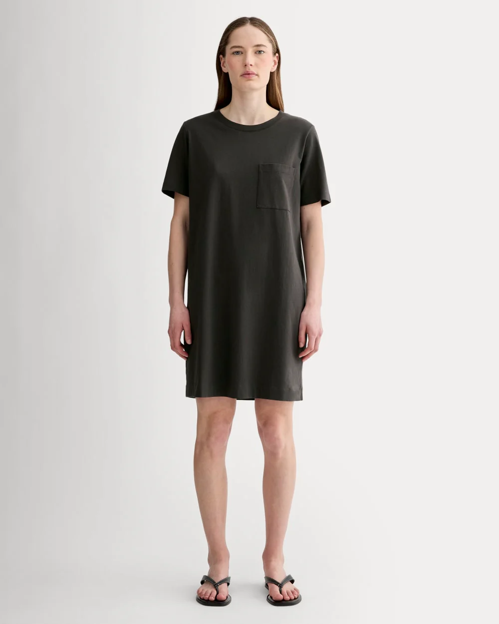 The Organic Cotton Weekend Tee Dress | Washed Black