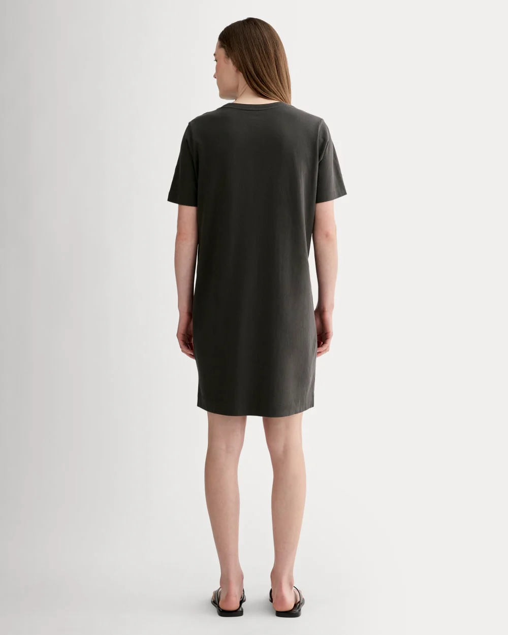 The Organic Cotton Weekend Tee Dress | Washed Black - Image 3