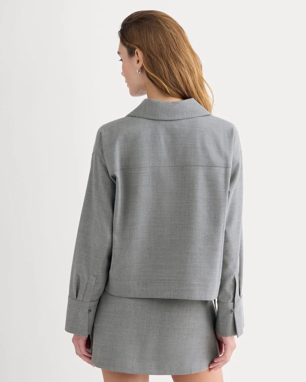 Overshirt in Tailor Twill | Heather Graphite - Image 5