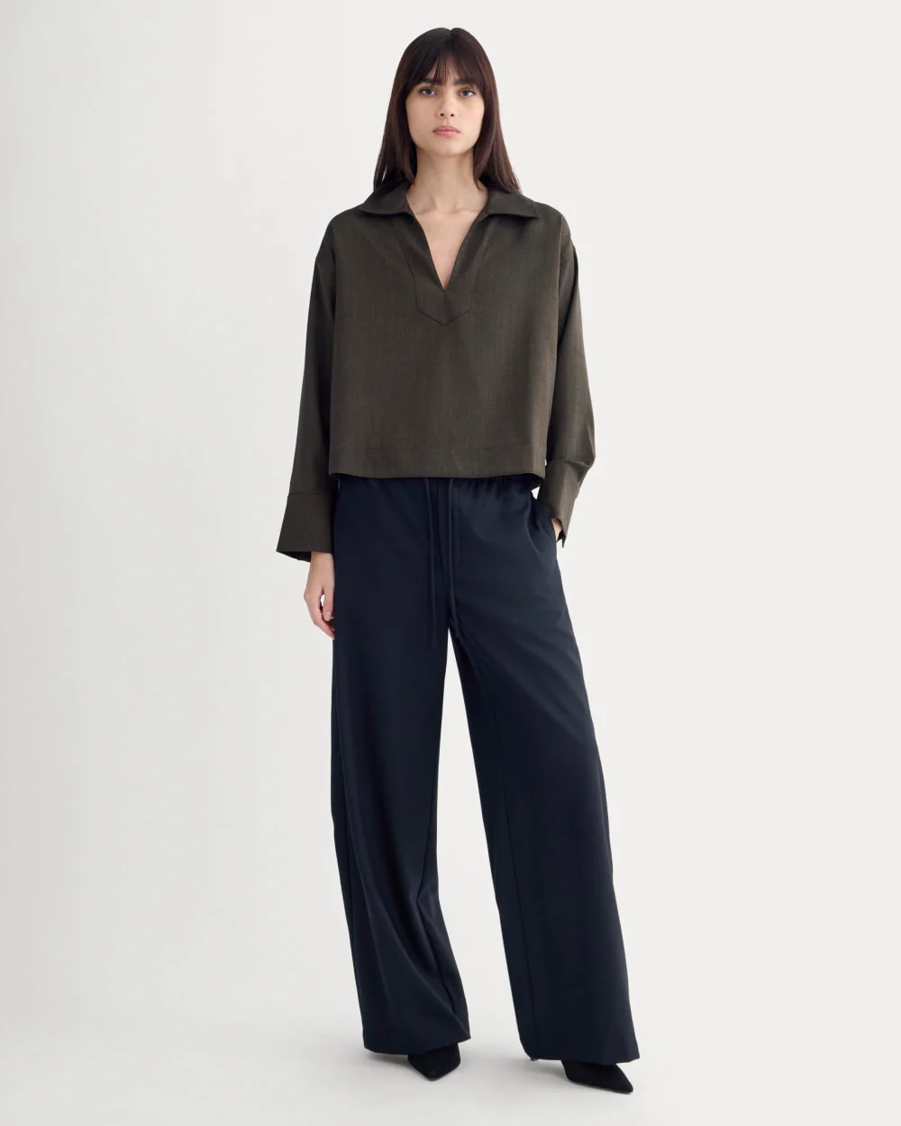 Overshirt in Tailor Twill | Heathered Fudge - Image 3