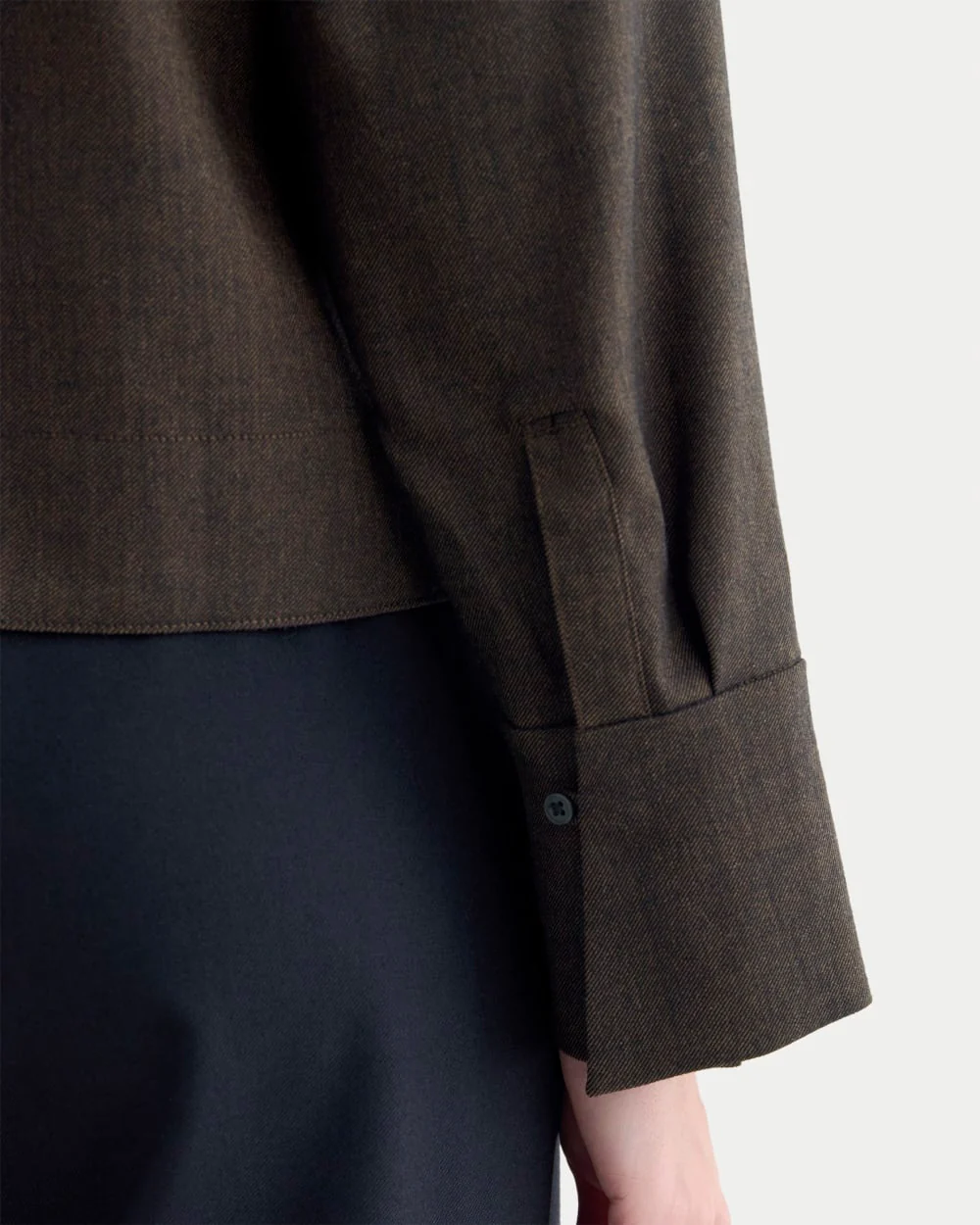 Overshirt in Tailor Twill | Heathered Fudge - Image 4