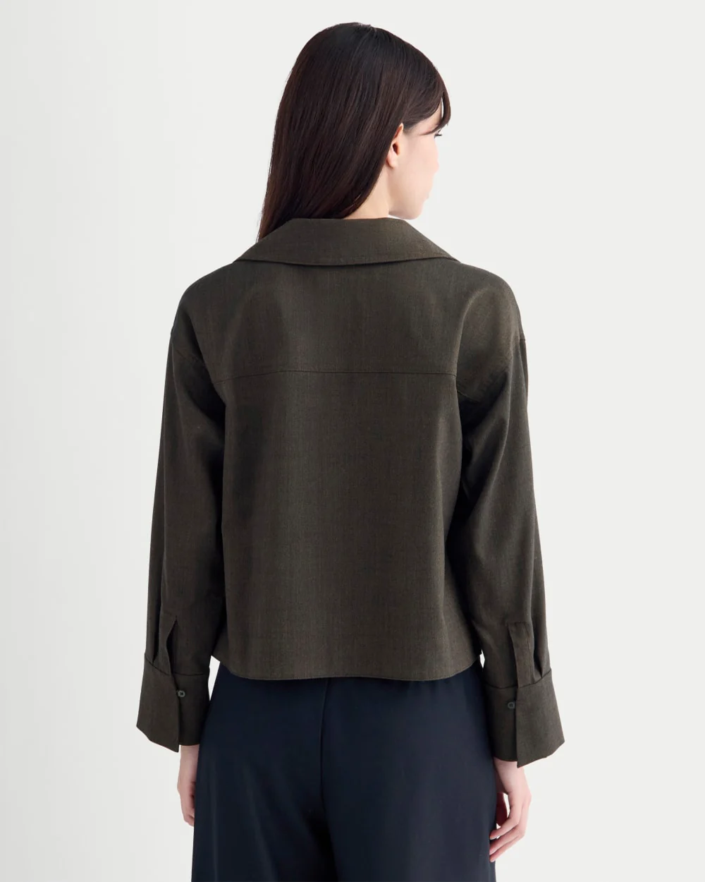 Overshirt in Tailor Twill | Heathered Fudge - Image 5