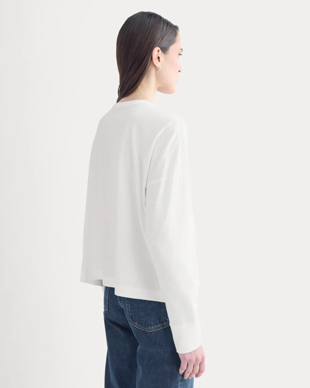 Oversized Boxy Crew in Essential Cotton | White - Image 5