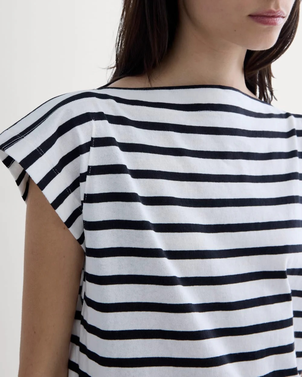 The Oversized Muscle Tee | Bone / Black - Image 4