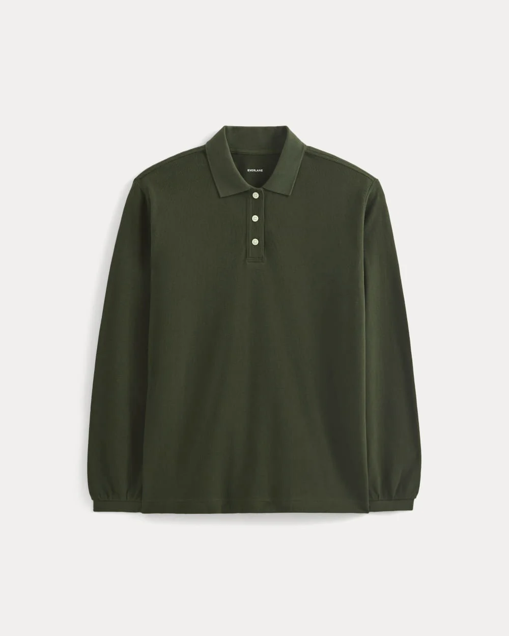 Oversized Pique Polo | Dark Green - Image 2