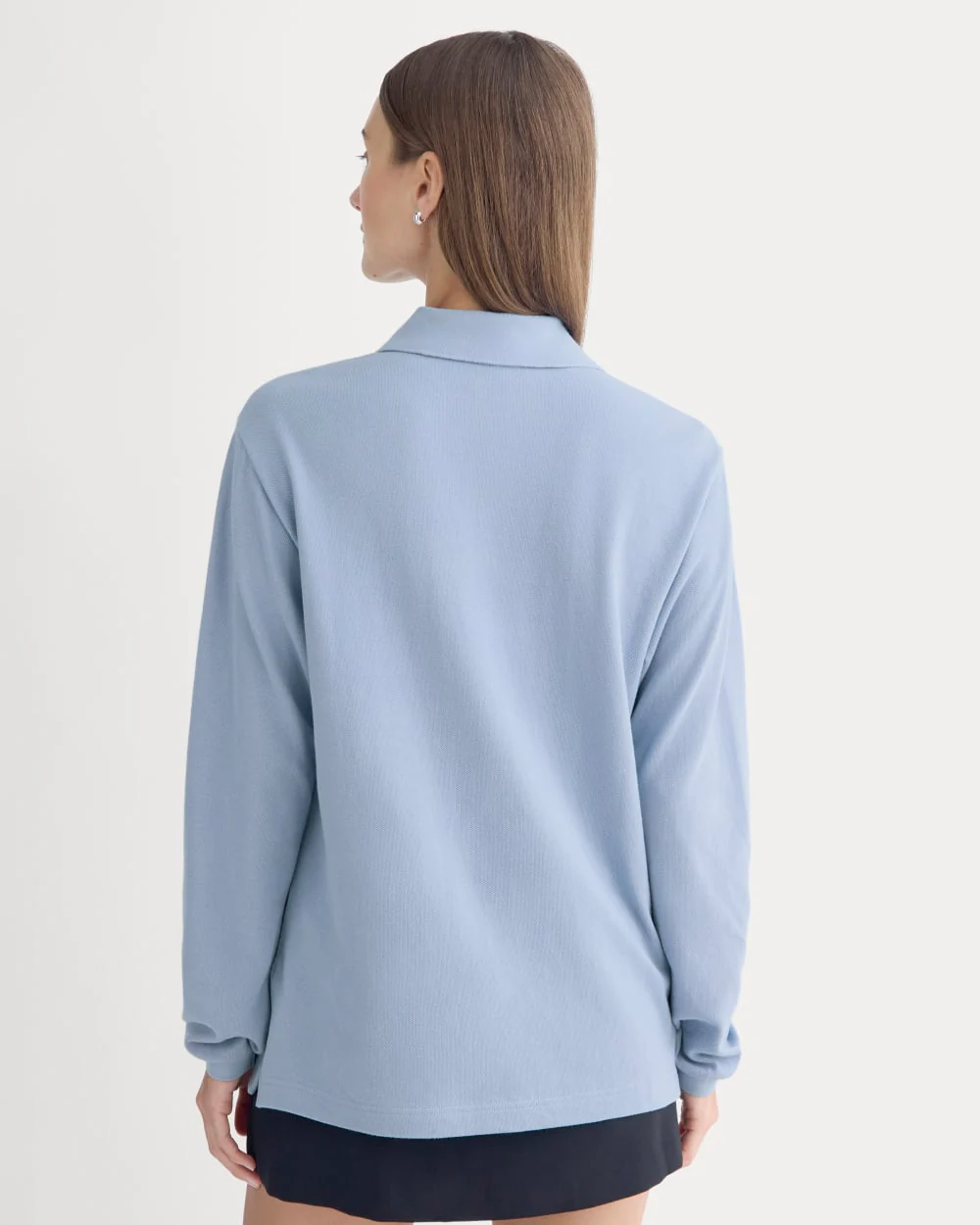 Oversized Pique Polo | Soft Blue - Image 5