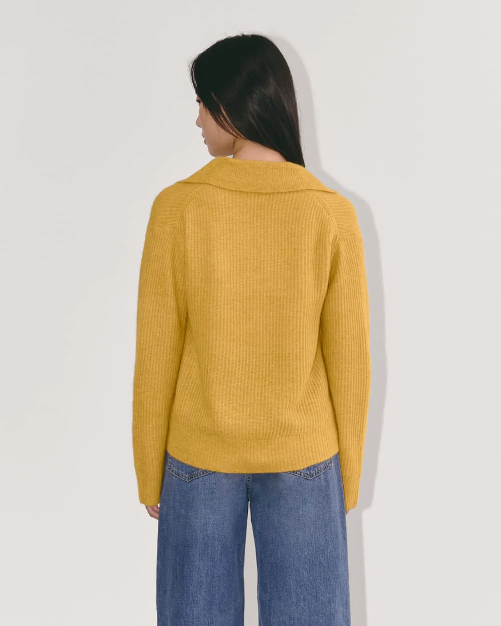 The Oversized Polo in Alpaca | Golden Yellow - Image 5