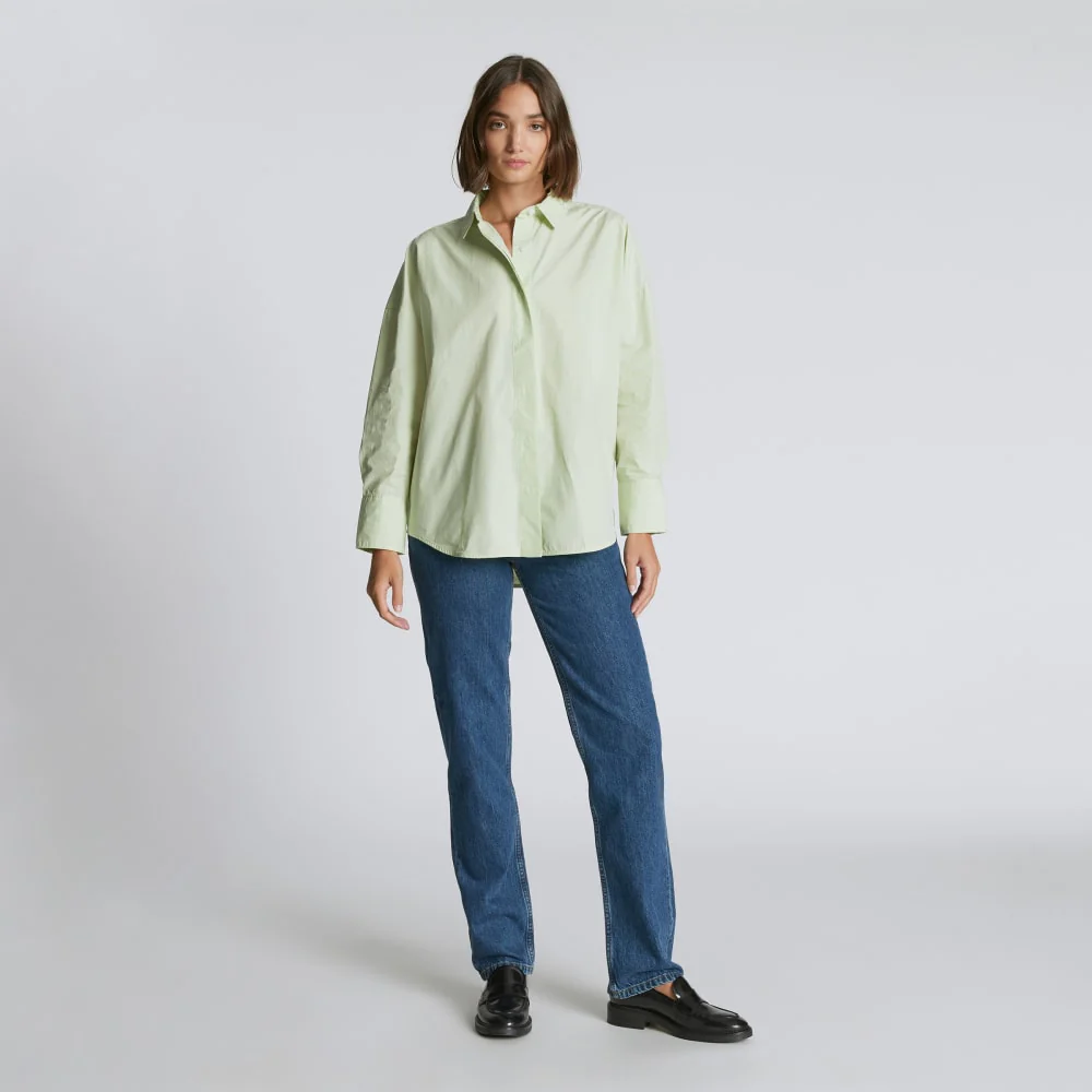 The Oversized Poplin Shirt | Seafoam Green - Image 5