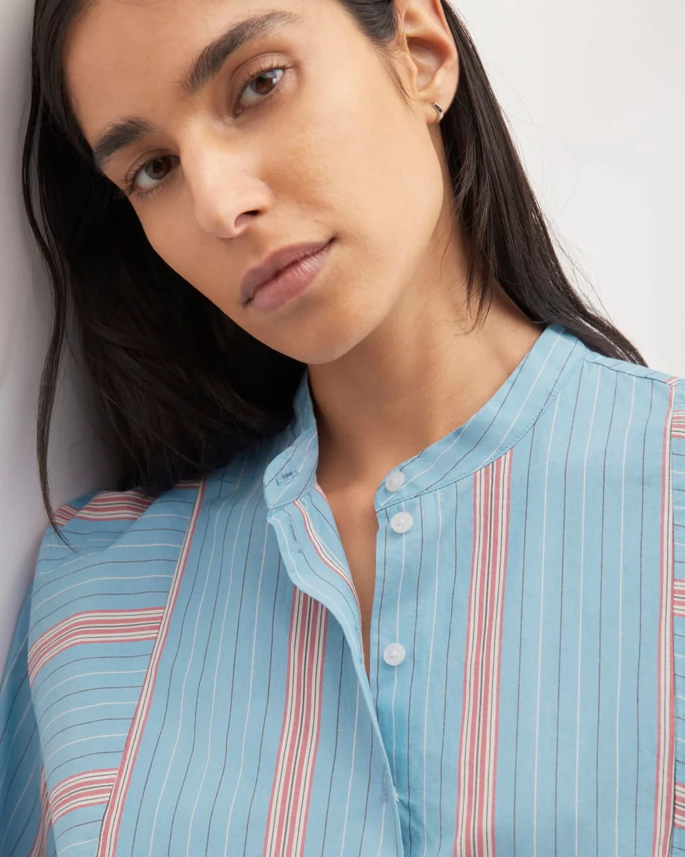 The Oversized Raglan Shirt | Parisian Blue / Black / Rusted Red / Bone - Image 4