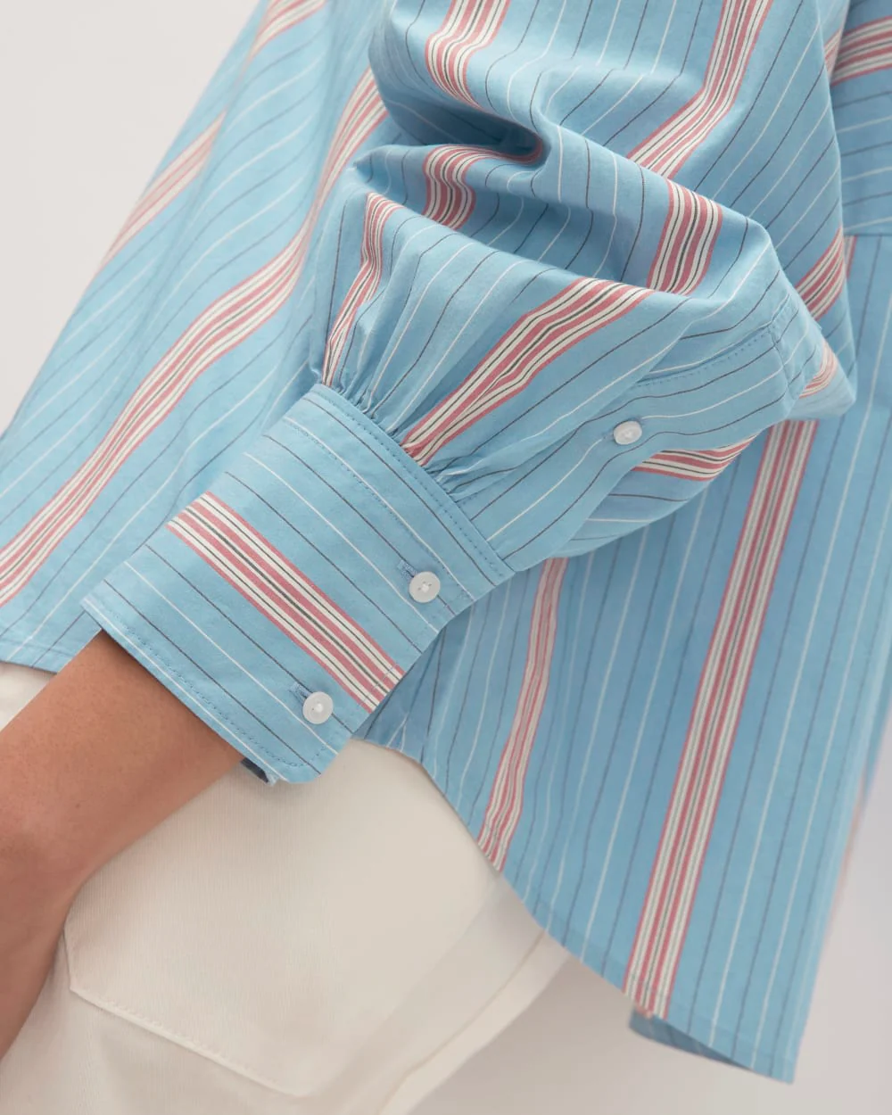 The Oversized Raglan Shirt | Parisian Blue / Black / Rusted Red / Bone - Image 5