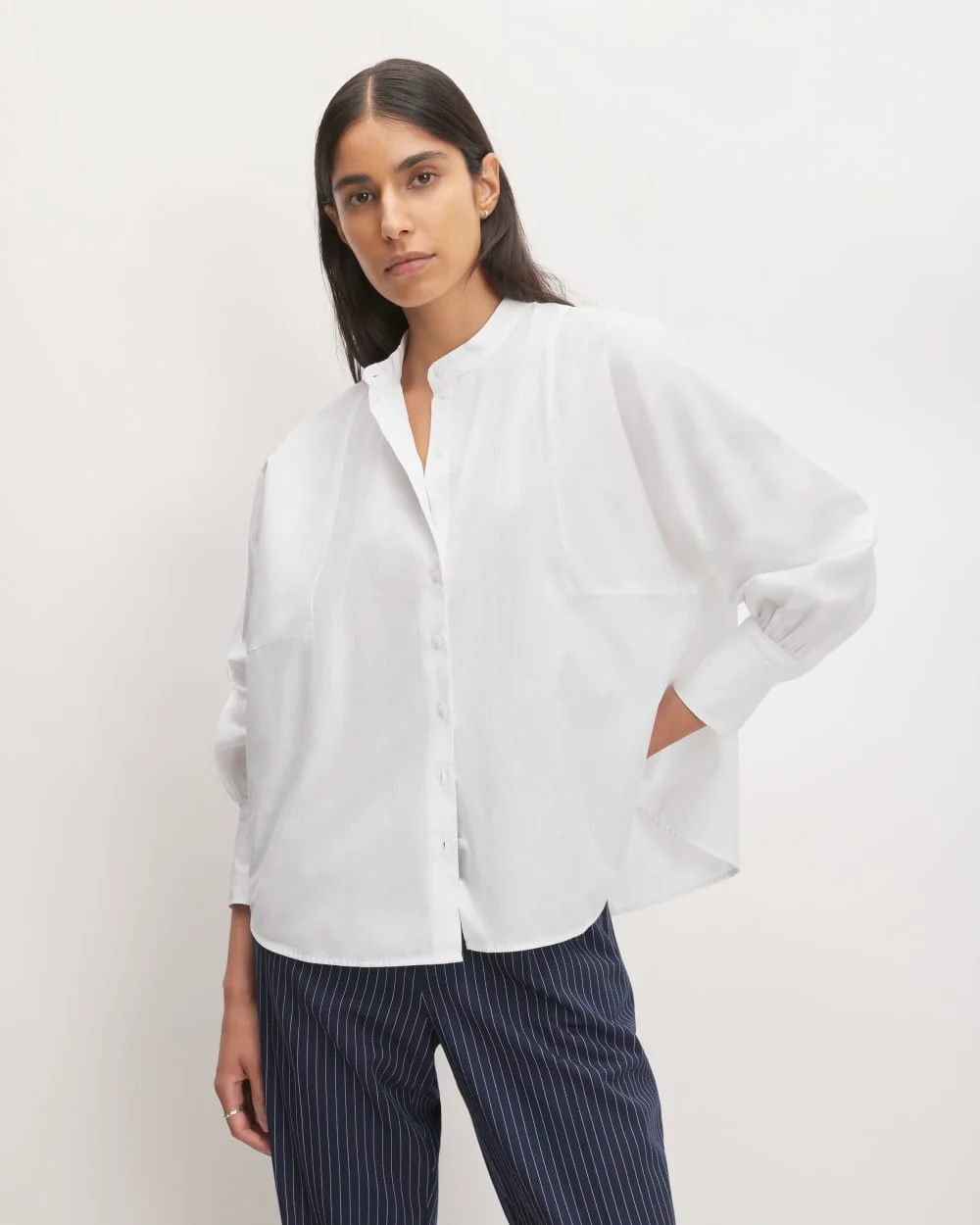 The Oversized Raglan Shirt | White