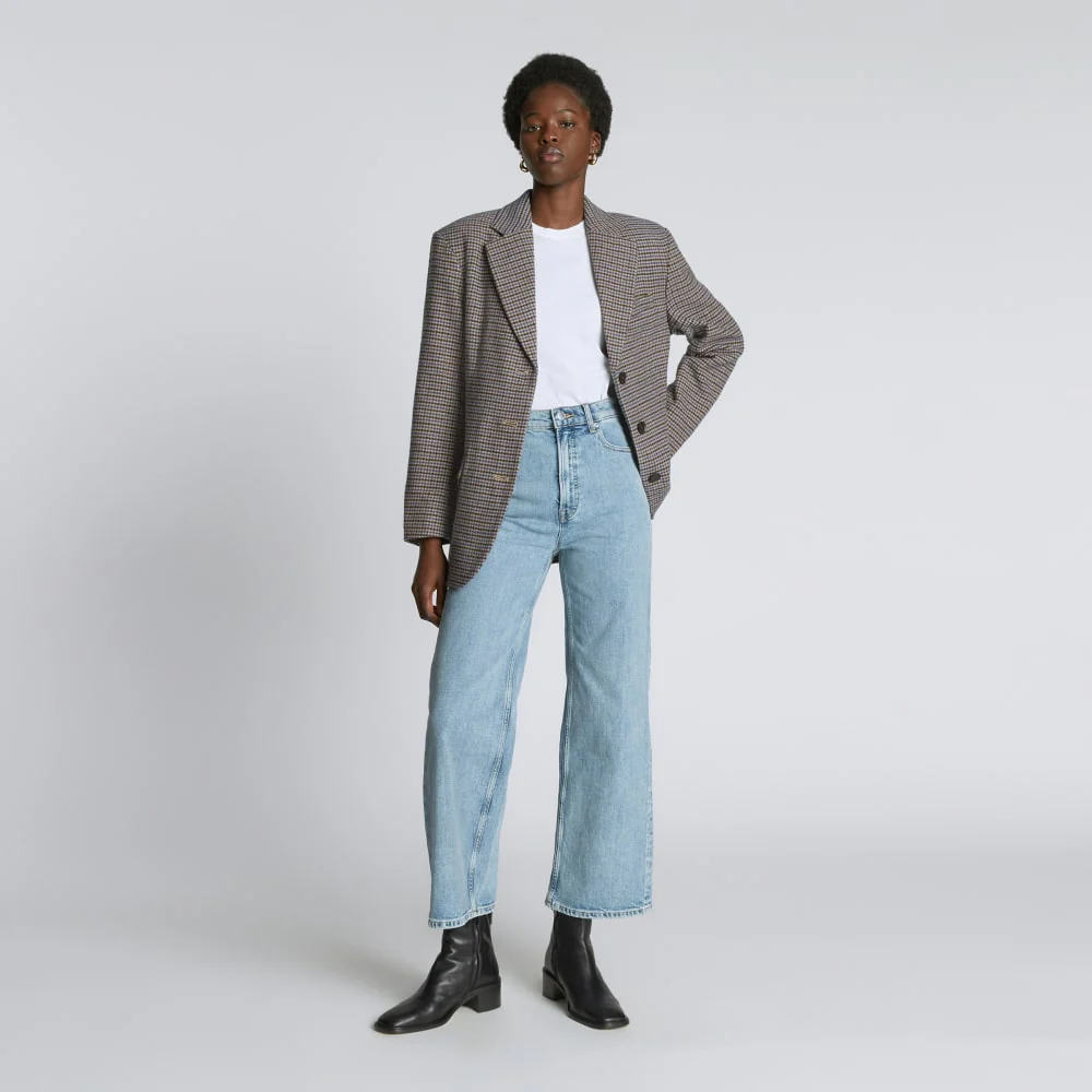 The ReWool® ’80s Blazer | Blue / Brown Houndstooth - Image 4