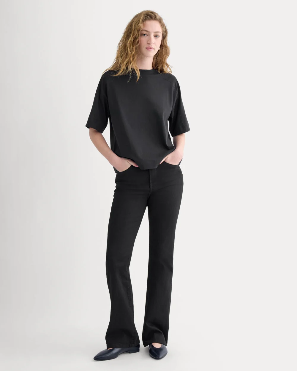 Oversized Seamed Tee | Black - Image 3